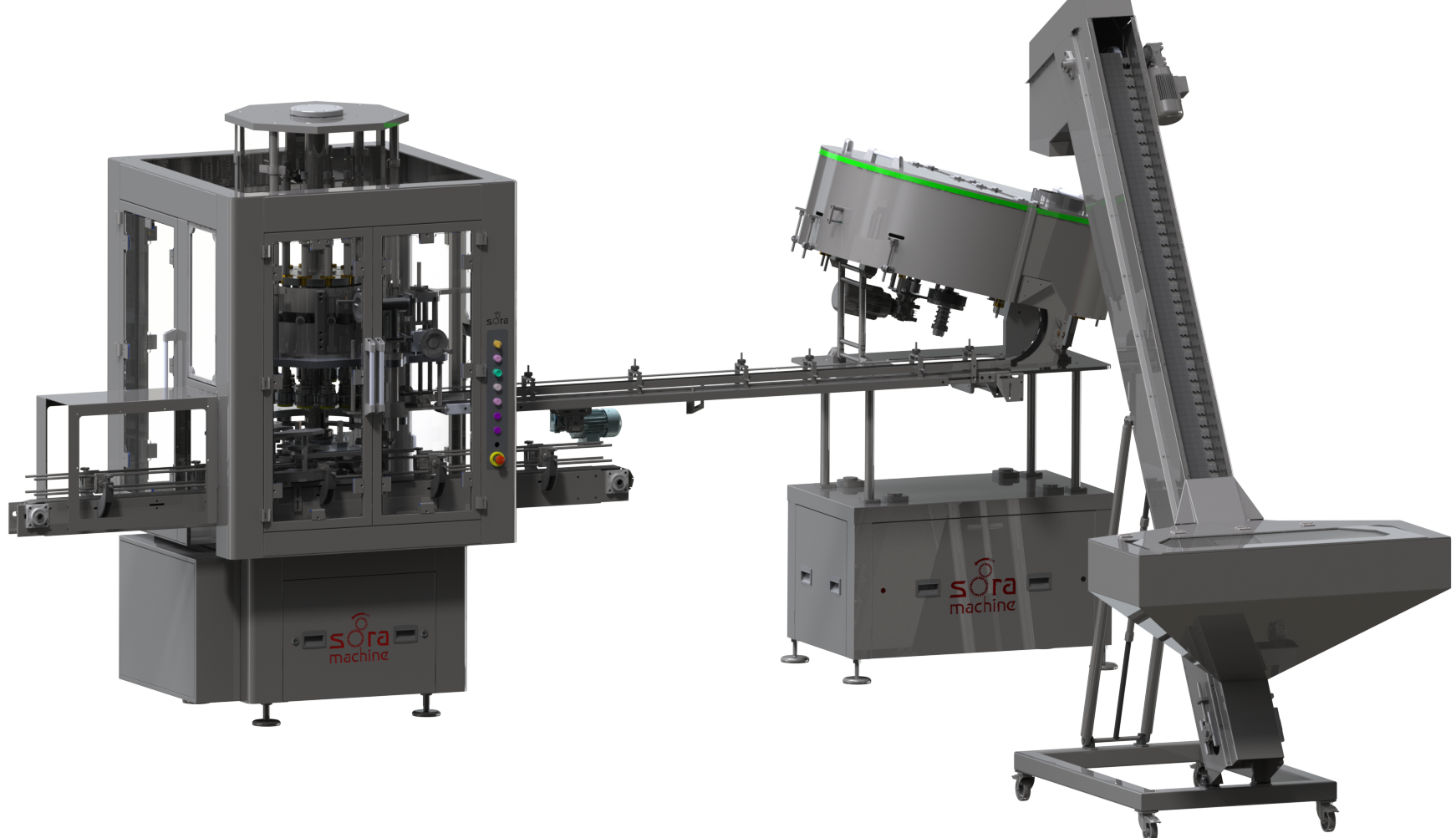 Sora Machine | ROTARY TYPE 12 HEADS CAP PLACING MACHINE