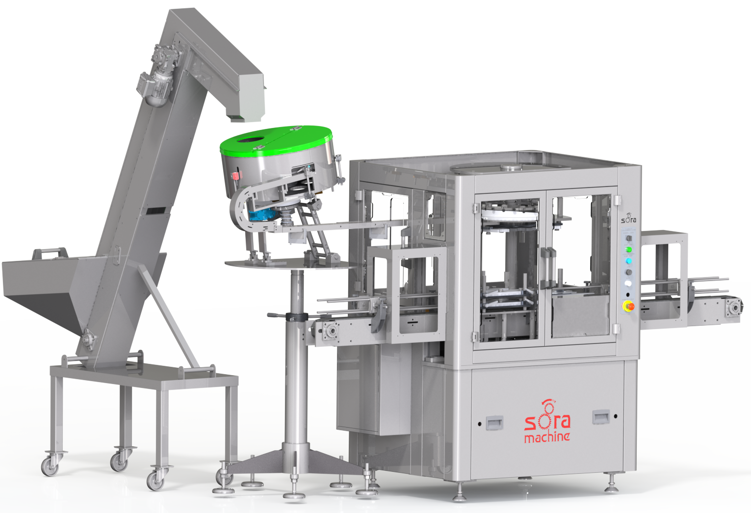 Sora Machine | ROTARY TYPE 12 HEADS SPRAY HEAD INSERTING MACHINE