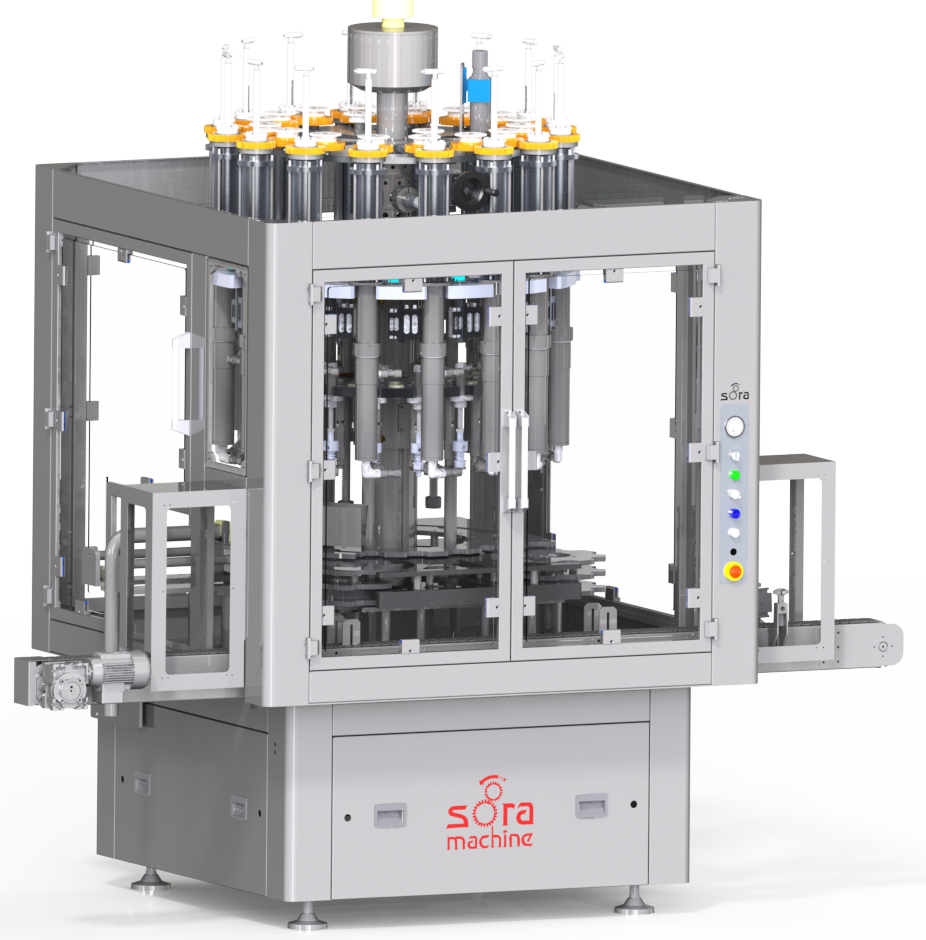 Sora Machine | ROTARY TYPE 16 HEADS PRODUCT FILLING MACHINE