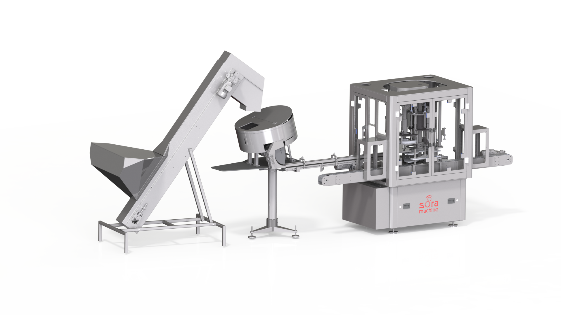 Sora Machine | ROTARY TYPE 4 HEADS CAPPING MACHINE