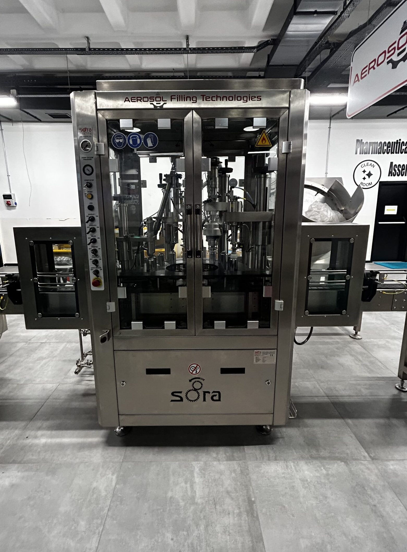 Sora Machine | MONOBLOCK AEROSOL FILLING MACHINE 40 CPM